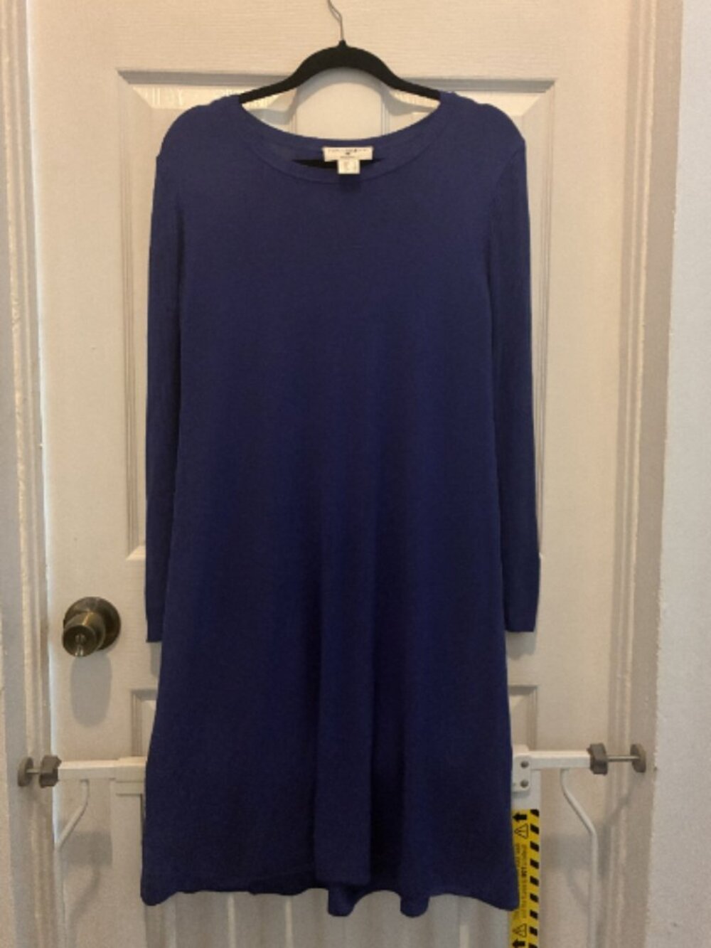 Rick Cardona Sweater Dress Dark Blue Size 10 (U.S.)/40 EUR) Long Sleeve Stretch